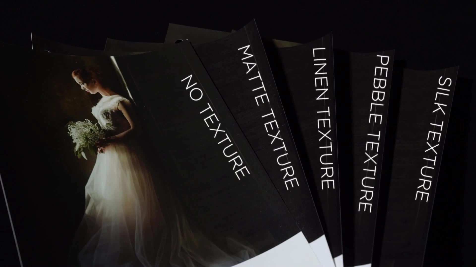 Cover finish samples shown in the album presentation